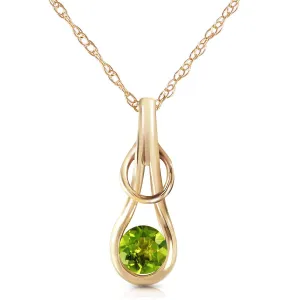 0.65 Carat 14K Solid Yellow Gold No Conclusions Peridot Necklace