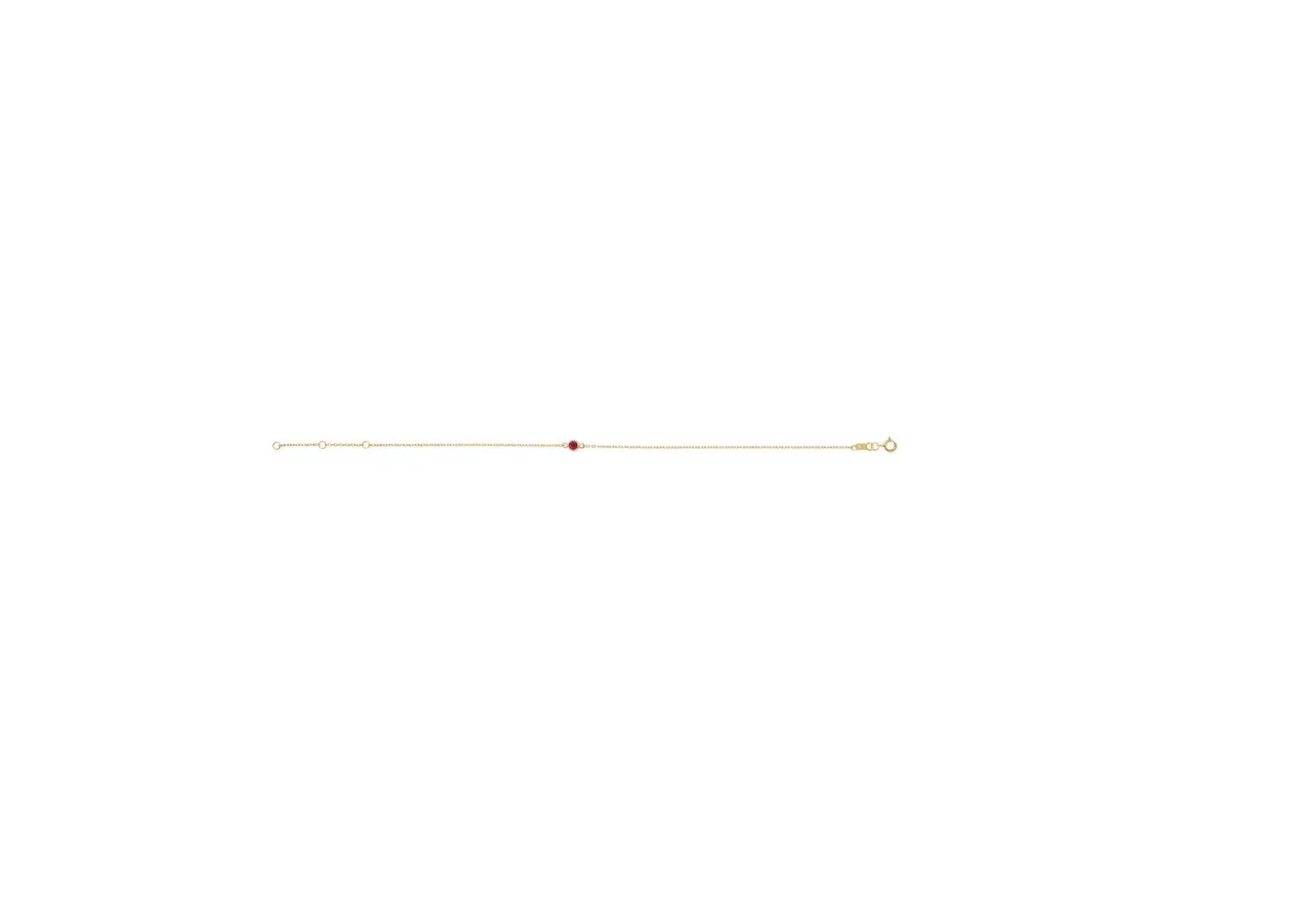14K Gold Natural Round Ruby Bracelet