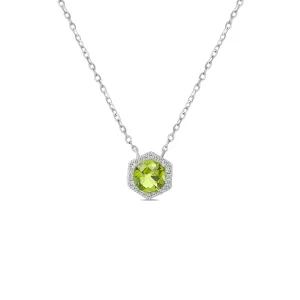 14KW24D0.05CT,1PD0.50CT,HEXA AUG/PERIDOT/DIAM NK  (118N402278WPD14)