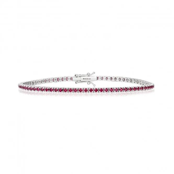 18ct White Gold Ruby Bracelet BDQ200WR