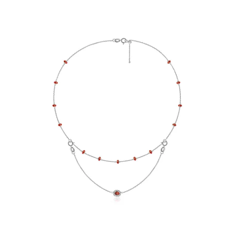 18k Gold 2 Ways By The Yard Ruby Bead Necklace