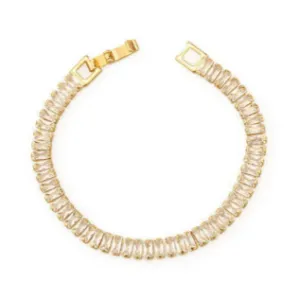 18K Gold-Filled Baguette Tennis Bracelet