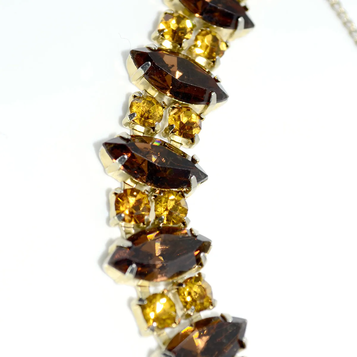 1950s Wiesner Brown Topaz Crystal Vintage Bracelet
