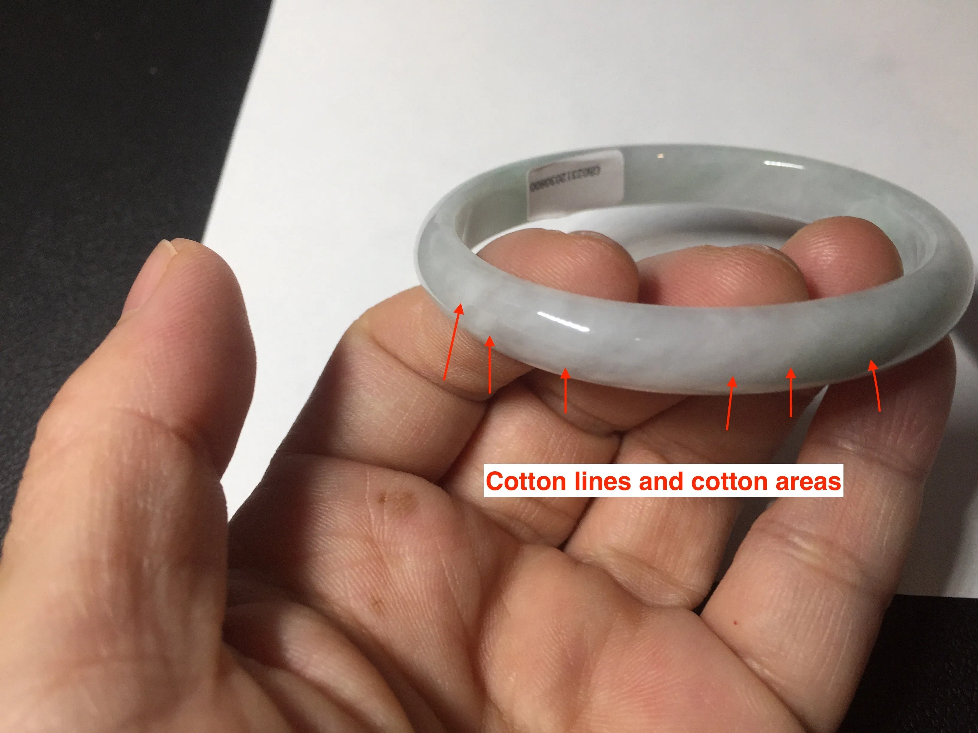49mm Type A 100% Natural light green oval Jadeite Jade bangle BM71