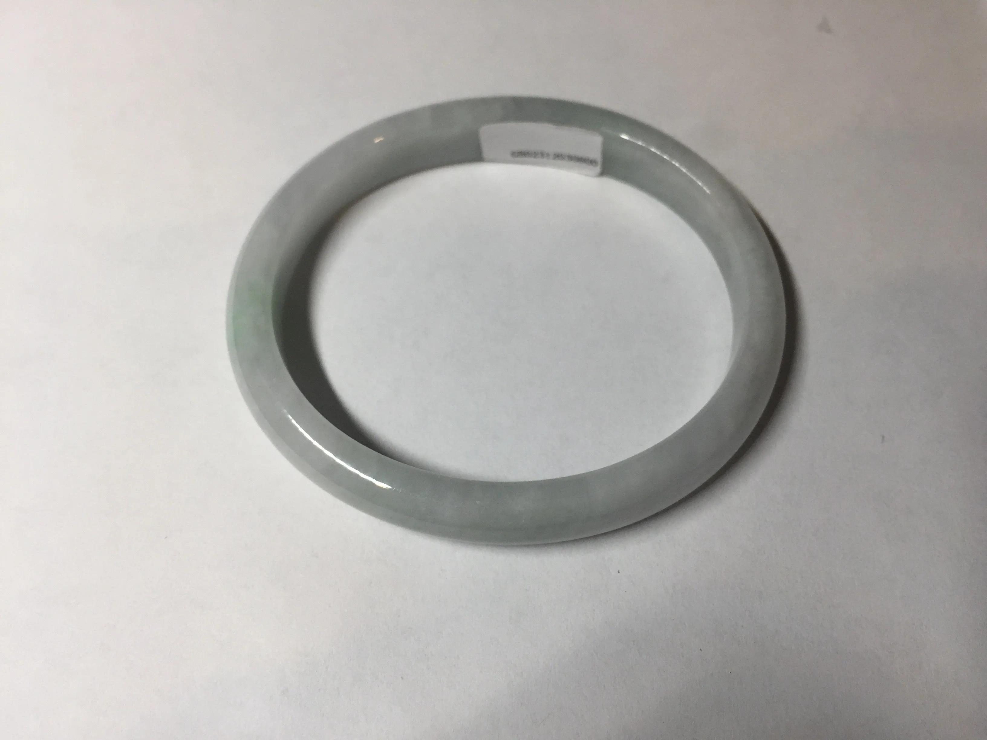 49mm Type A 100% Natural light green oval Jadeite Jade bangle BM71