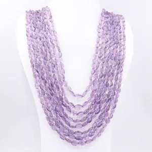 8 Strand Amethyst Long Layered Indian Necklace SKU: 6143159