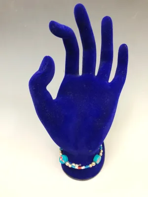 90s Beaded & Clay Bracelet (Fish Design)