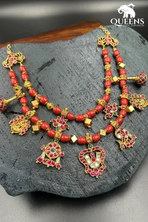 AASTAMANGALAM CORAL NECKLACE