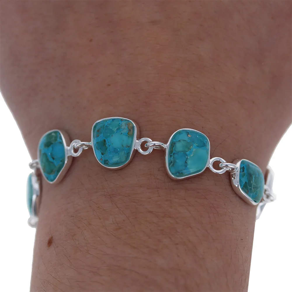Abstract Turquoise Bracelet