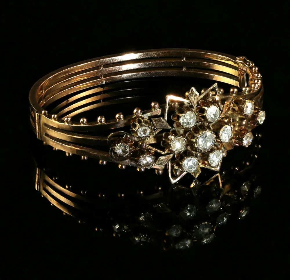 Antique Georgian Diamond Bangle - Circa 1800