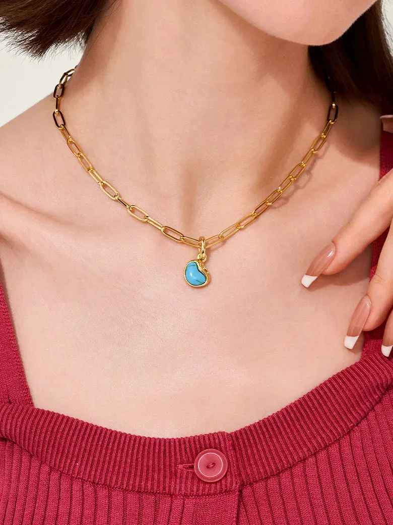 Aphrodite Heart Turquoise Pendant Charm