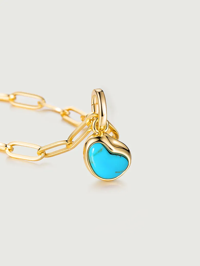 Aphrodite Heart Turquoise Pendant Charm