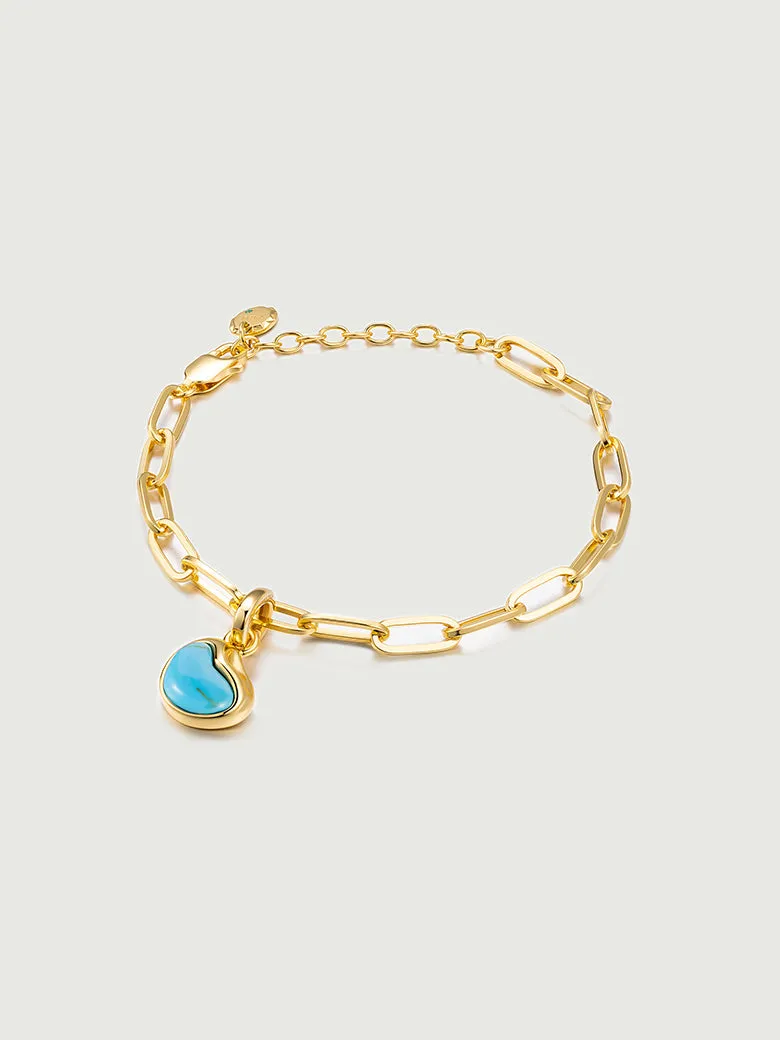 Aphrodite Heart Turquoise Pendant Charm