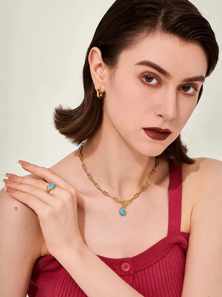 Aphrodite Heart Turquoise Pendant Charm
