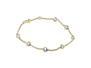 Aquamarine Bezel Bracelet