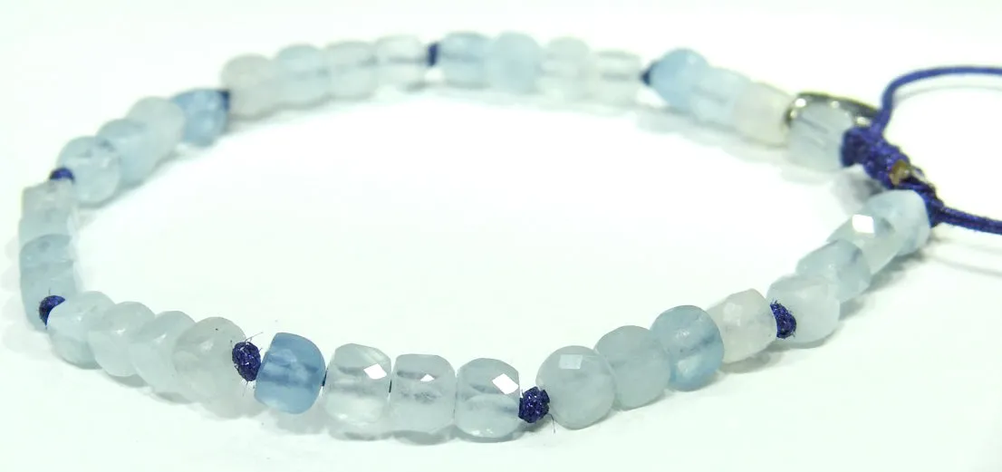 Aquamarine Cube Bracelet