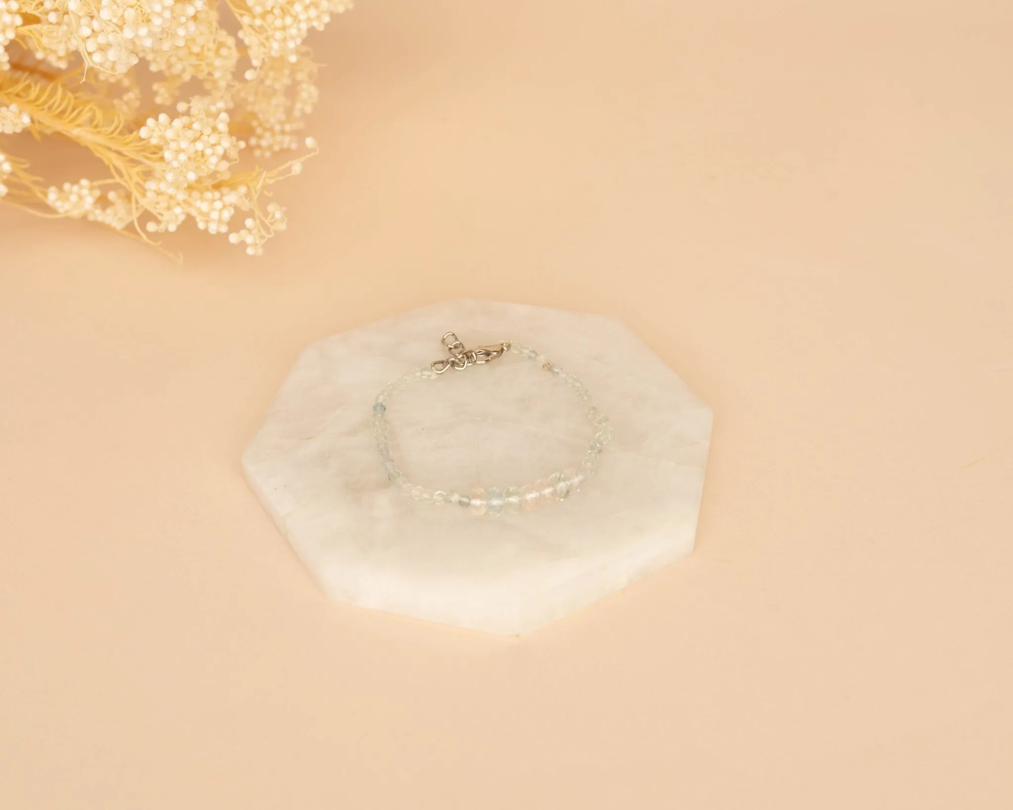 Aquamarine Faceted Bracelet