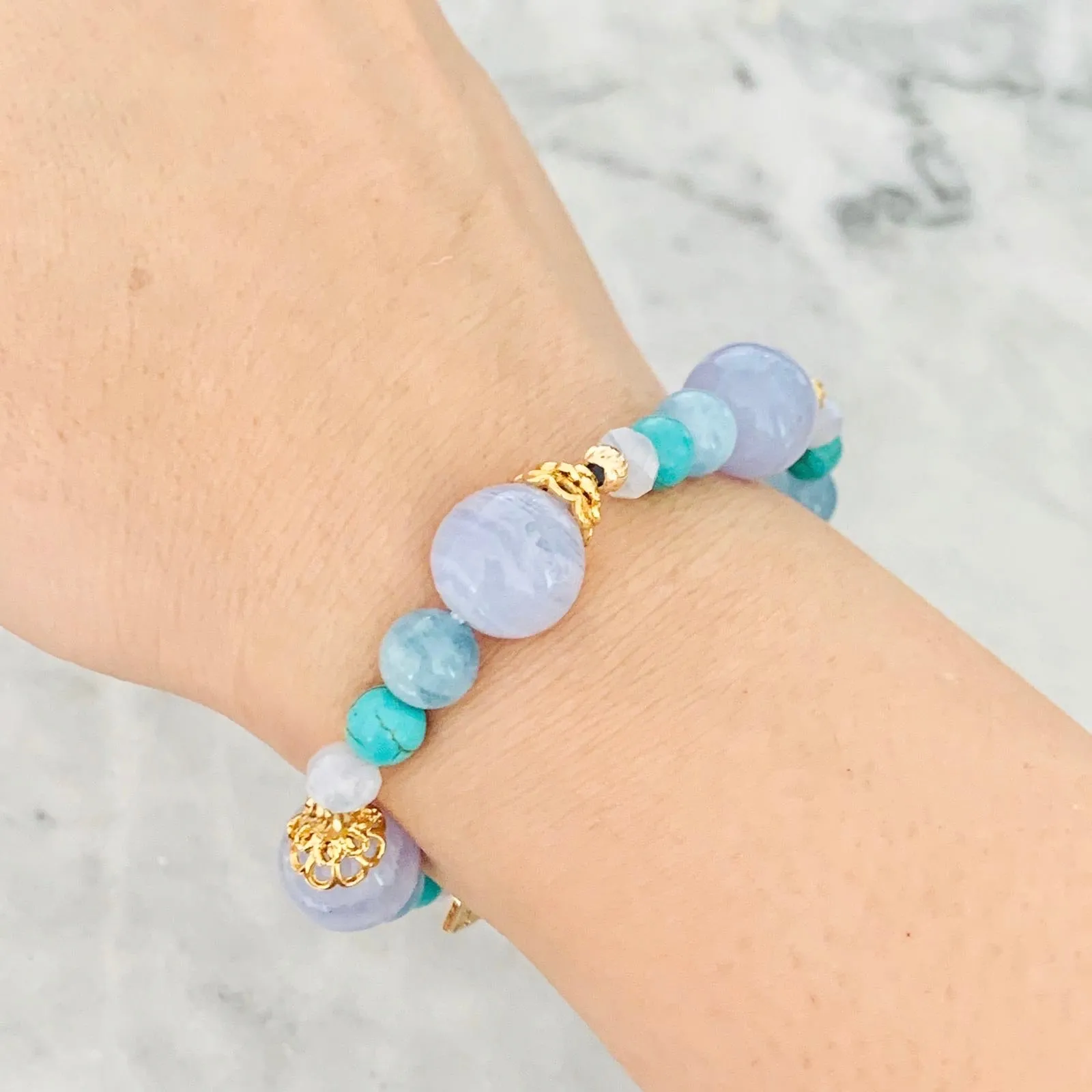 Aquamarine Rainbow Bracelet