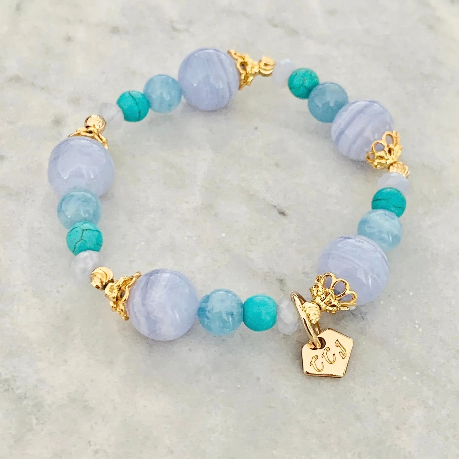 Aquamarine Rainbow Bracelet