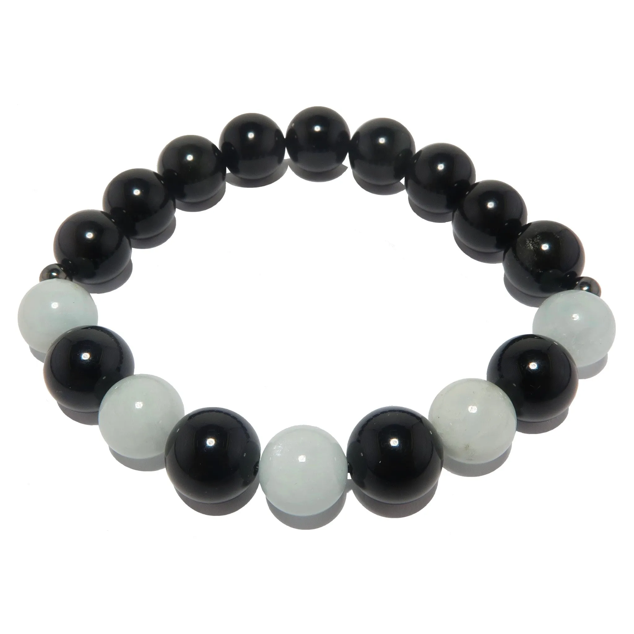 Aquamarine Rainbow Obsidian Bracelet Magic