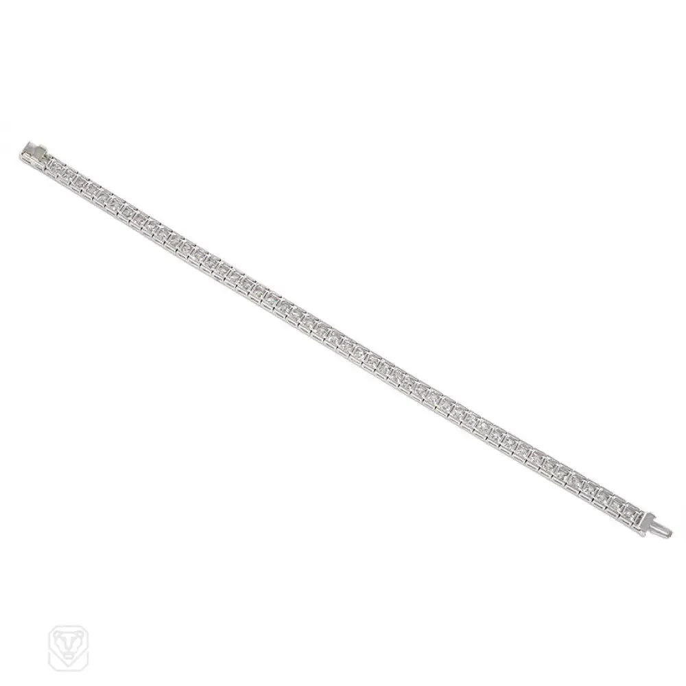 Art Deco diamond line bracelet