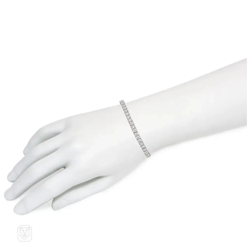 Art Deco diamond line bracelet