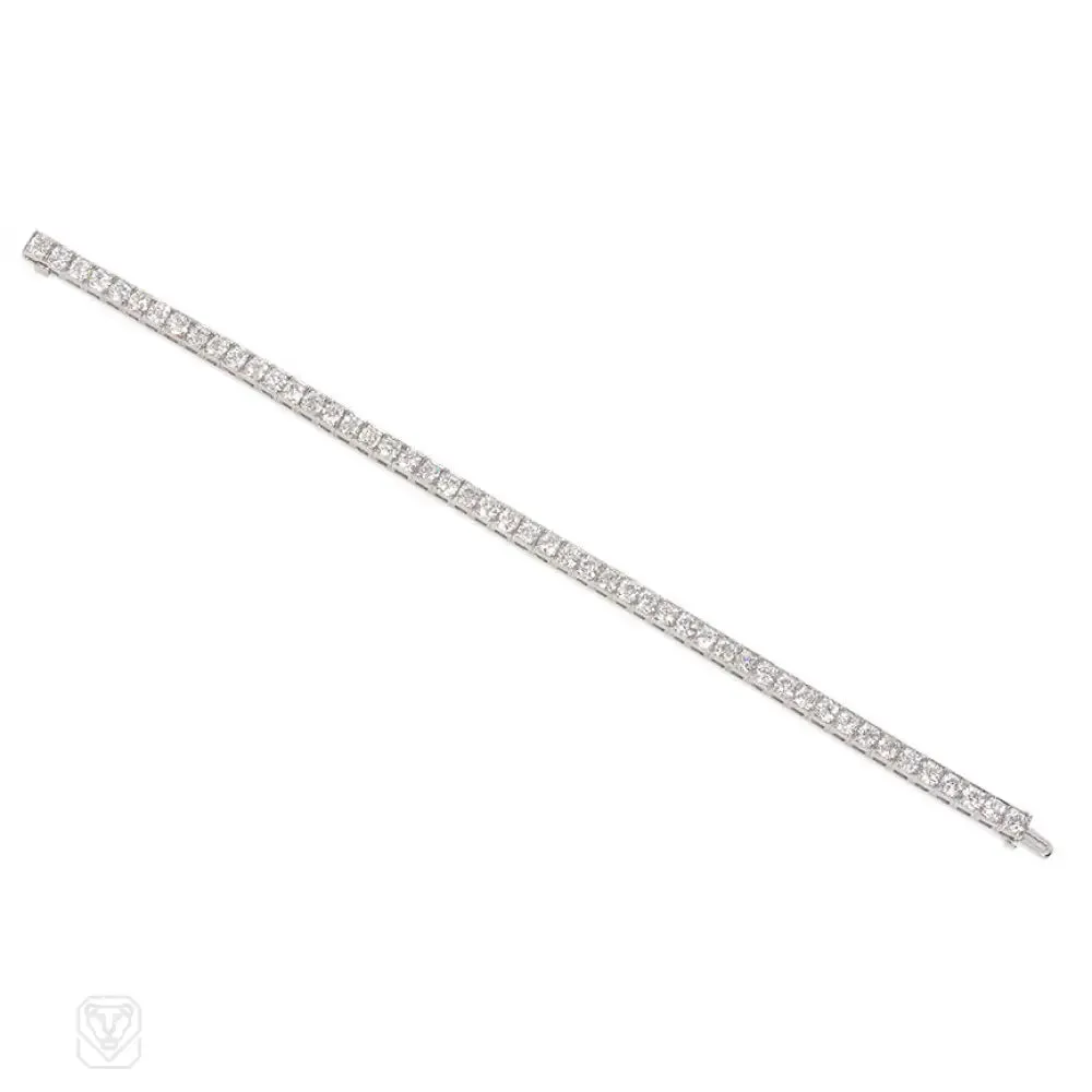 Art Deco diamond line bracelet