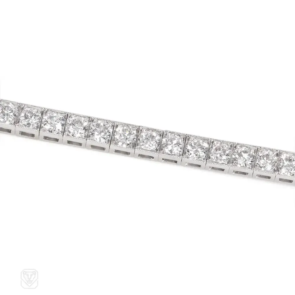 Art Deco diamond line bracelet