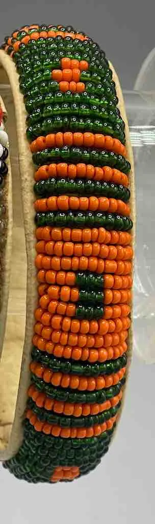 Assorted Designs Wide Beaded Leather Bracelet - Mali