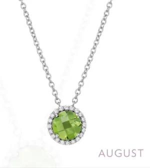 August Birthstone Necklace