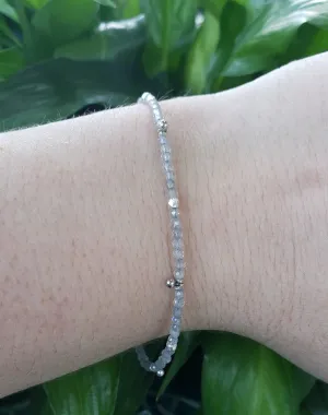 AVF Labradorite & Silver Beaded Bracelet (SI3652 & SI3646)