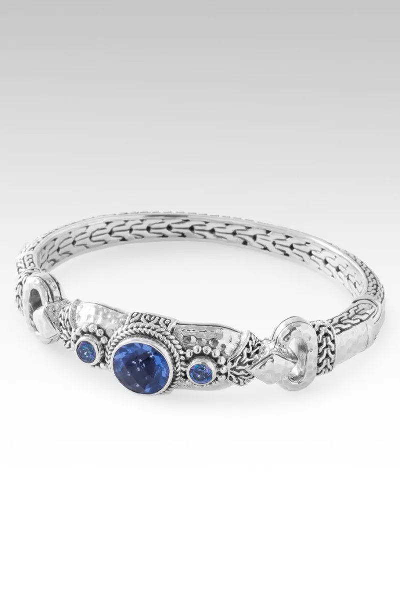 Beacon of Courage Bangle™ in Blue Violet Fluorite