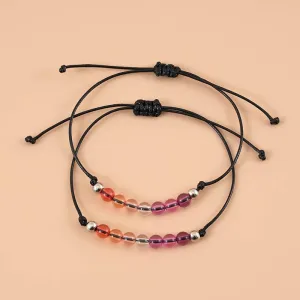Beaded Lesbian Couple Bracelet Set 2PC
