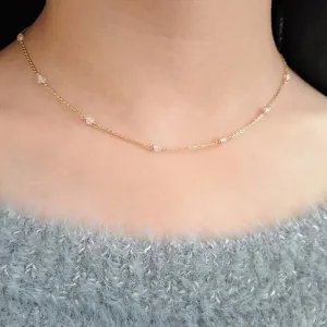 Beaded Rainbow Moonstone Necklace