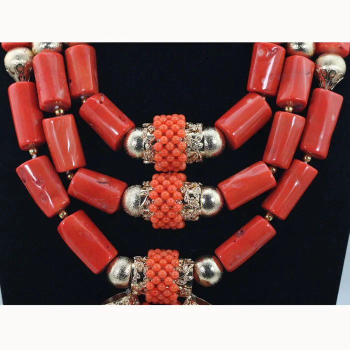 Beautiful Indian Bridal Coral Statement Necklace Set