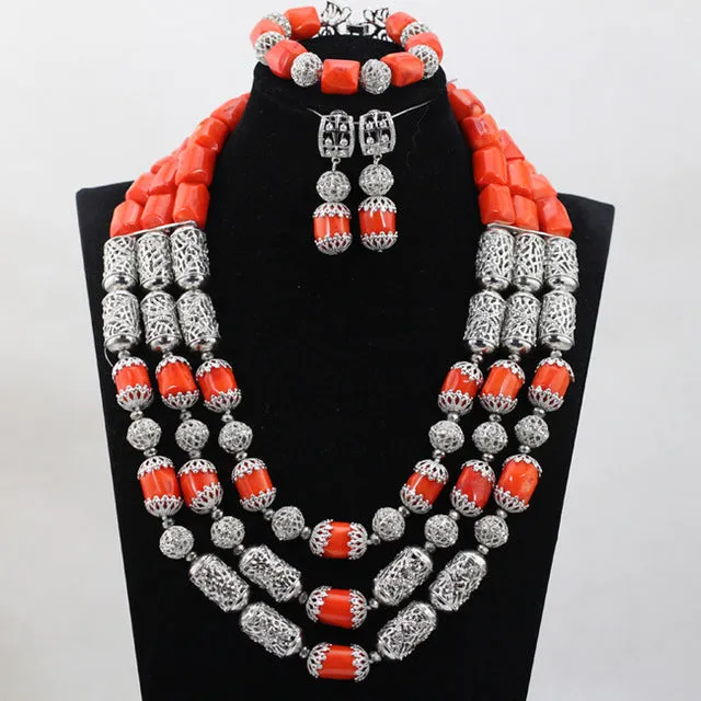 Beautiful Indian Bridal Coral Statement Necklace Set