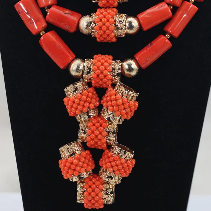 Beautiful Indian Bridal Coral Statement Necklace Set