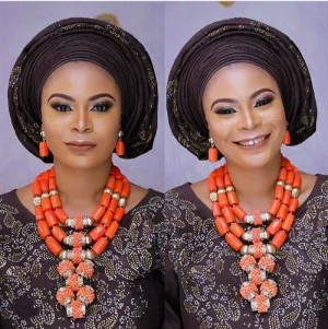Beautiful Indian Bridal Coral Statement Necklace Set
