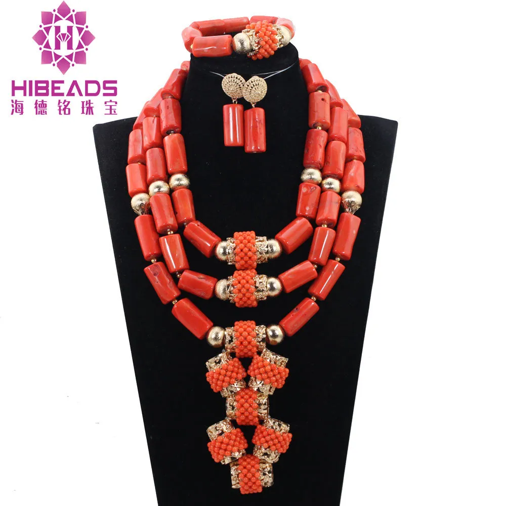 Beautiful Indian Bridal Coral Statement Necklace Set