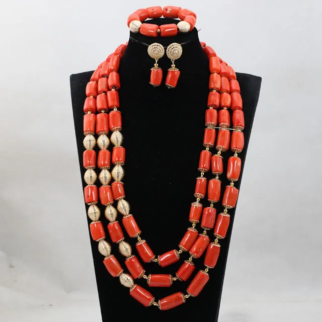 Beautiful Indian Bridal Coral Statement Necklace Set