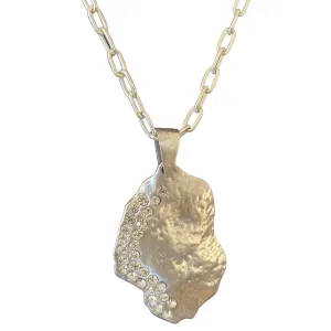 Birthstone Crystal Organic Oval Shape Necklace by Urban Charm Marketplace