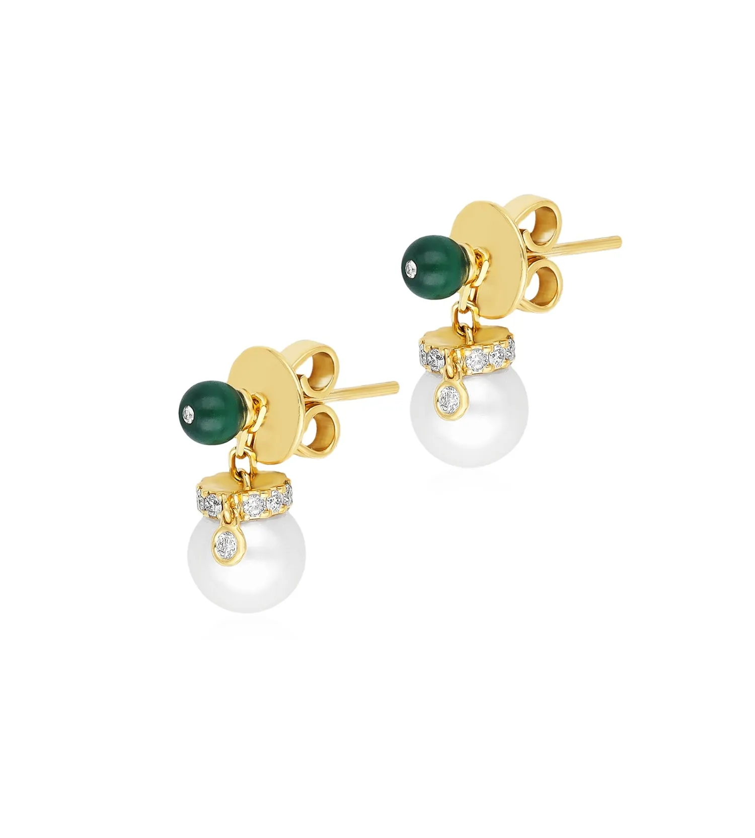 Bonbon malachite earrings