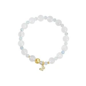 Calm Inner Natural Moonstone Aquamarine Bracelet