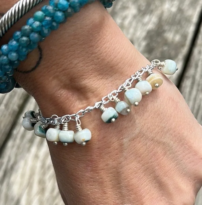 Charm bracelet & earring set