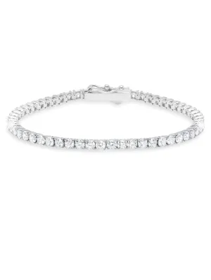Classic Medium Brilliant Tennis Bracelet Finished in Pure Platinum