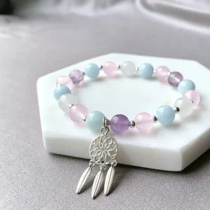 Colourful Chalcedony Dreamcatcher Bracelet