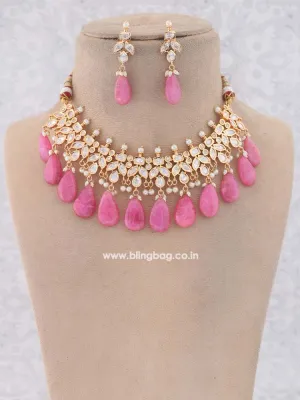 Coral Aalisha Kundan Jewellery Set