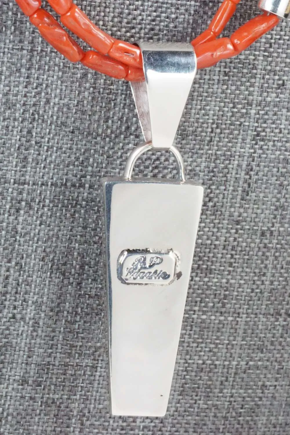 Coral & Sterling Silver Necklace and Earrings Set - Patty Edaakie