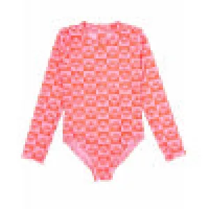 Coral Orange Girls Swimsuit