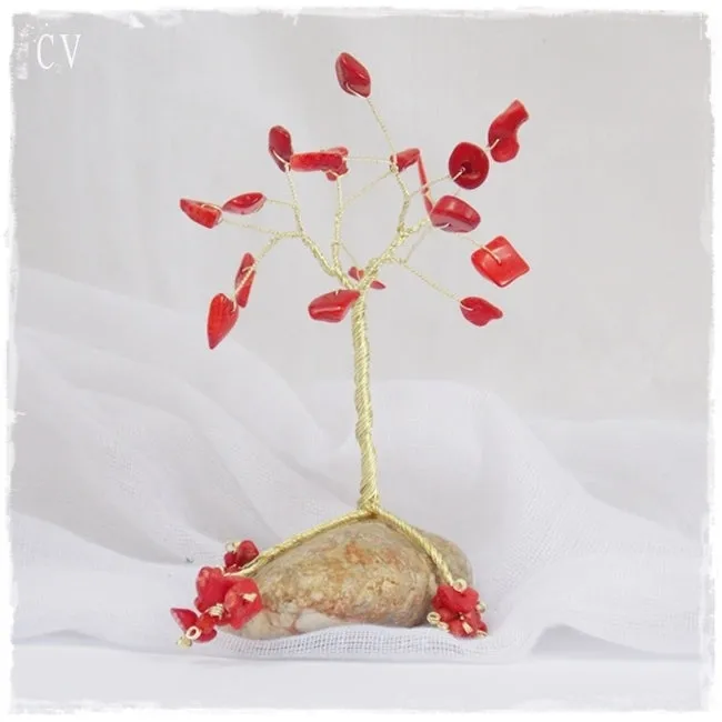 Coral Wire Tree Sculpture